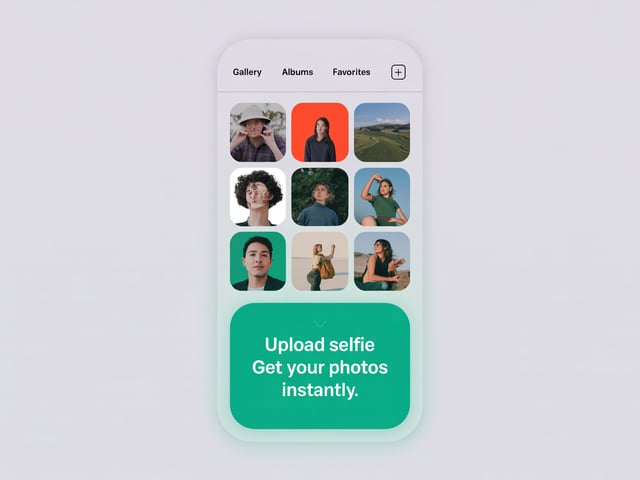 A mobile screen showing instant photo delivery